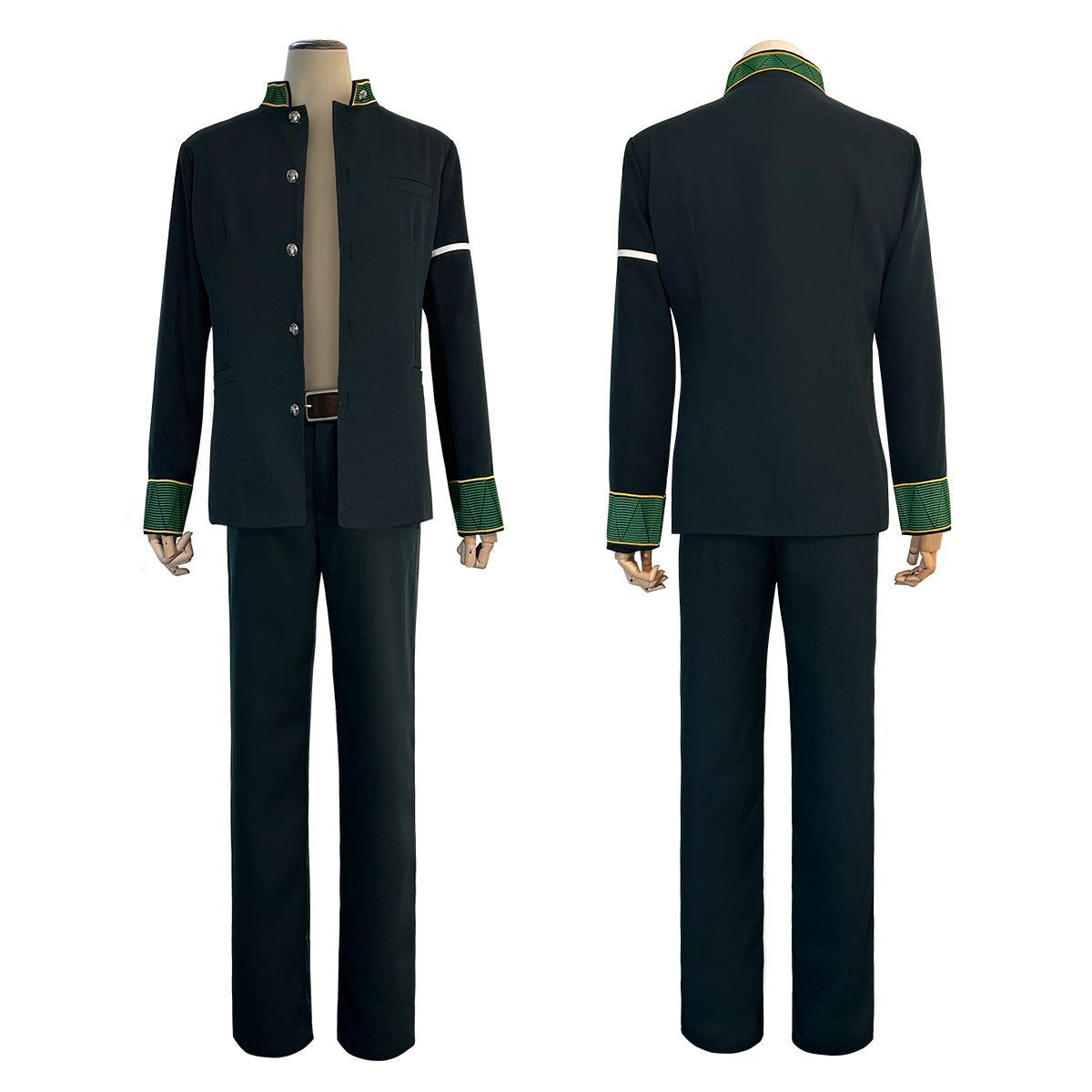 HOLOUN Wind Breaker Anime Akihiko Nirei Cosplay Costume Wig School Uniform Green Jacket Pants White Shirt Cos Convention