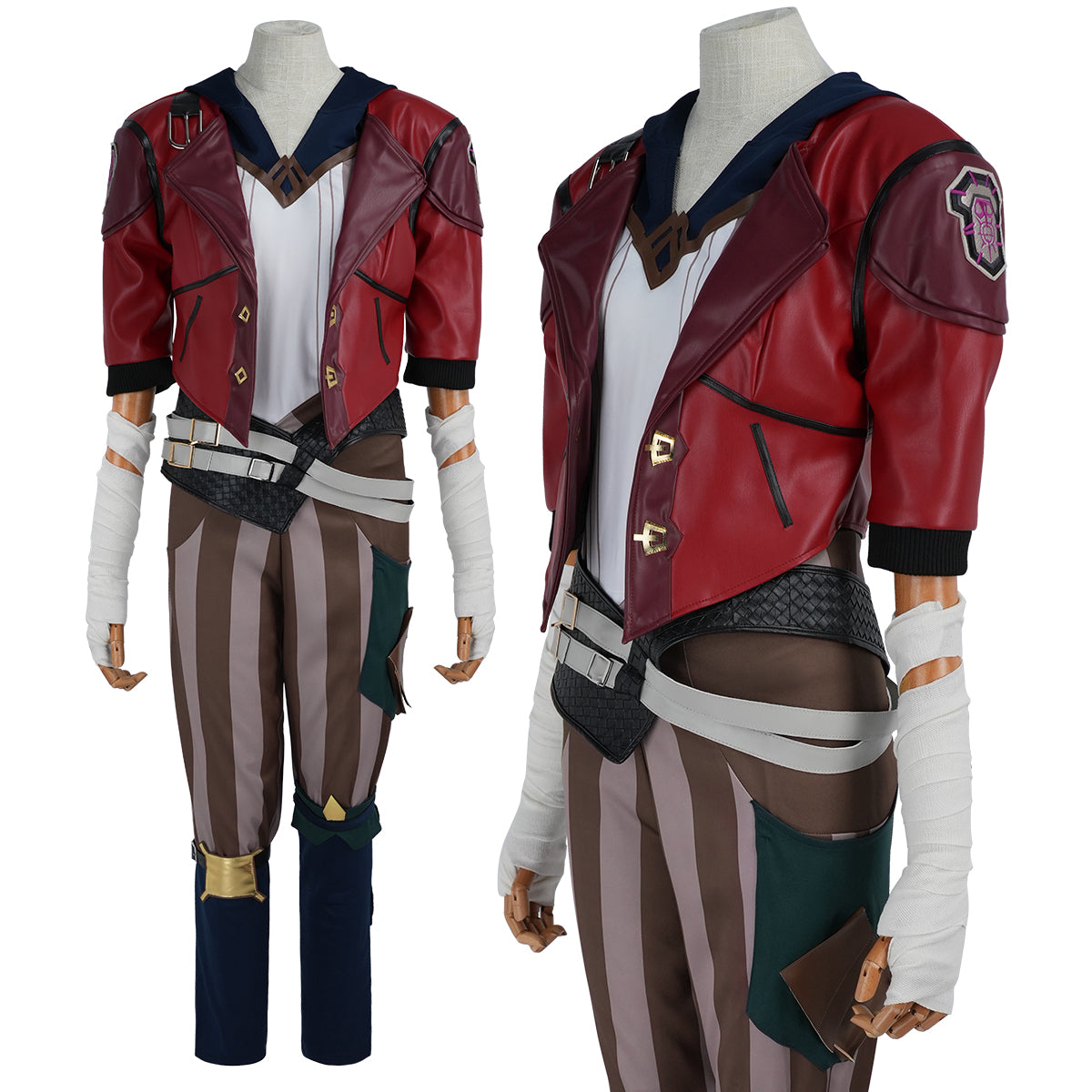Pre-sale HOLOUN LOL Game Vi The Piltover Enforce Cosplay Costume Halloween Christmas Convention Jacket Pants Vest