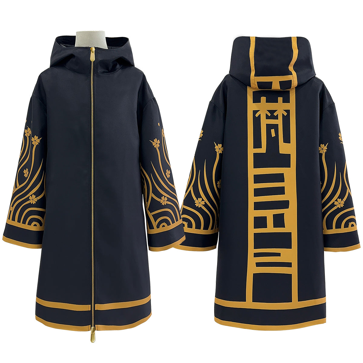 HOLOUN Tokyo Anime Brahman Senju Kawaragi Cosplay Costume Golden Black Jacket Coat Over Size Sakura Printed Halloween Christmas