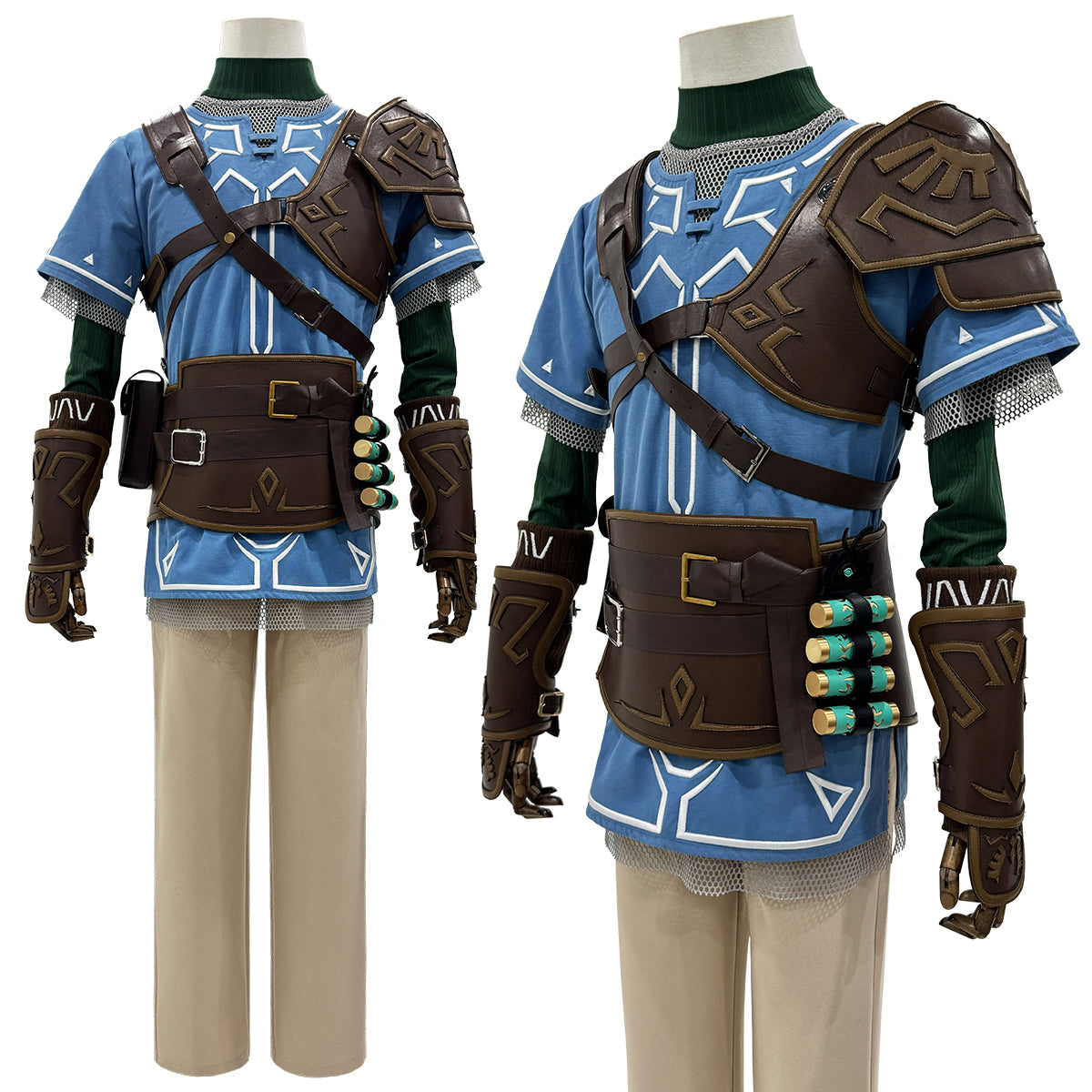 Pre-sale HOLOUN Game Link Cosplay Costume Wig Faux Leather Accessories Top Pants Halloween Christmas Convention Gift