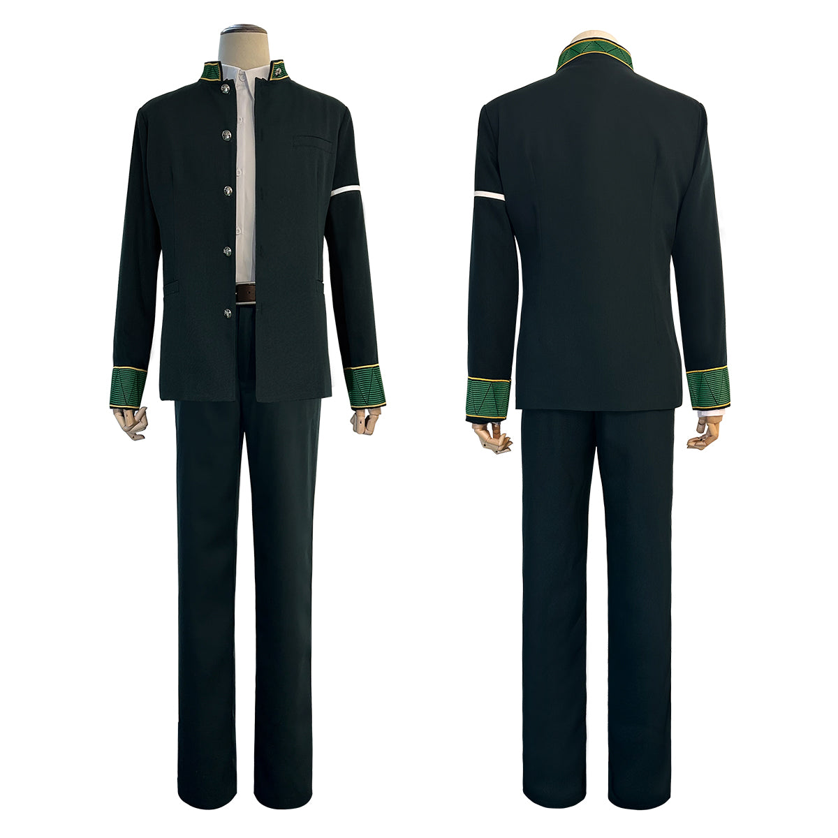 HOLOUN Wind Breaker Anime Akihiko Nirei Cosplay Costume Wig School Uniform Green Jacket Pants White Shirt Cos Convention