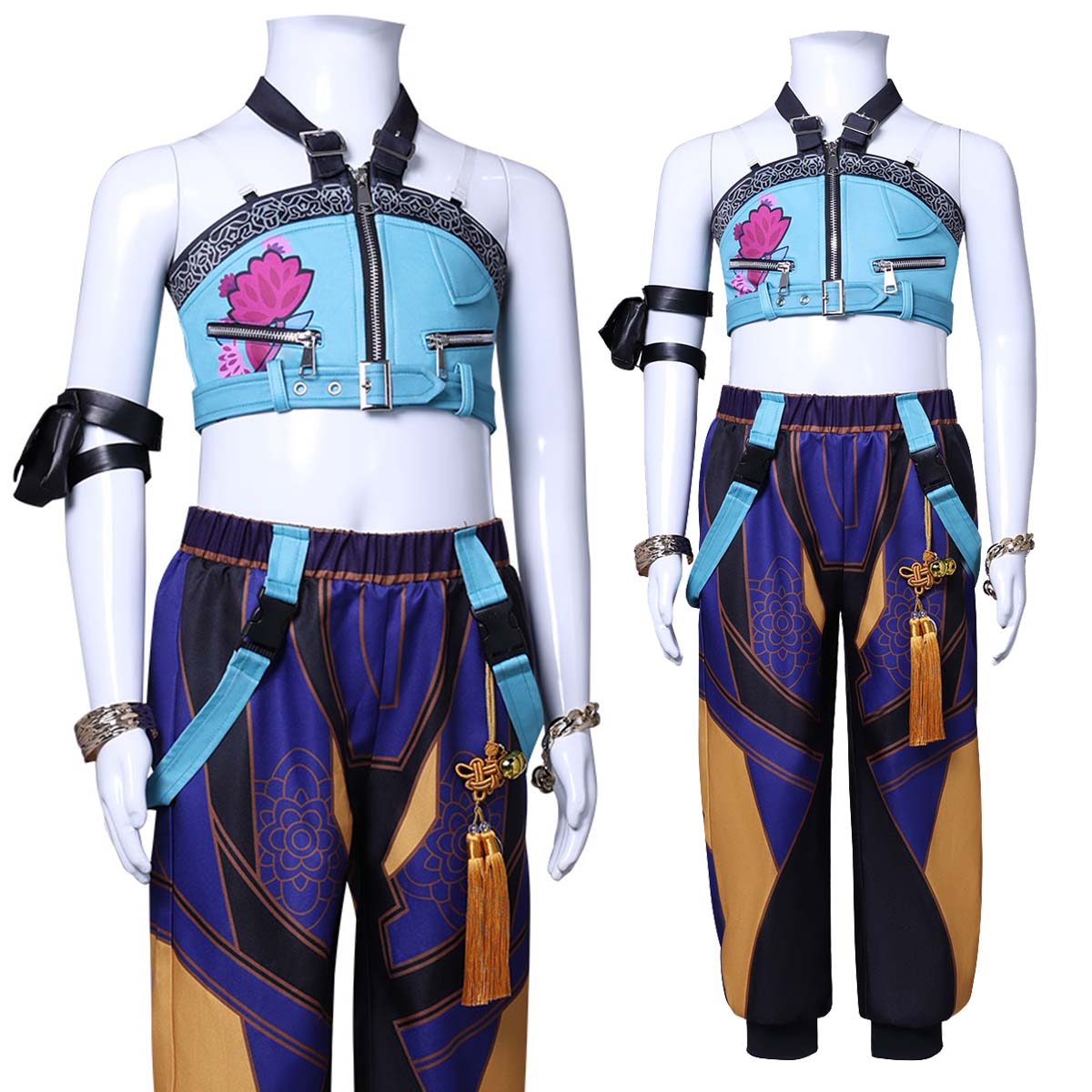 HOLOUN KPop Demon Hunters Anime Rumi Zoey Mira Kid Child Version Cosplay Costume Jacket Shorts Skirt Pants Halloween Christmas