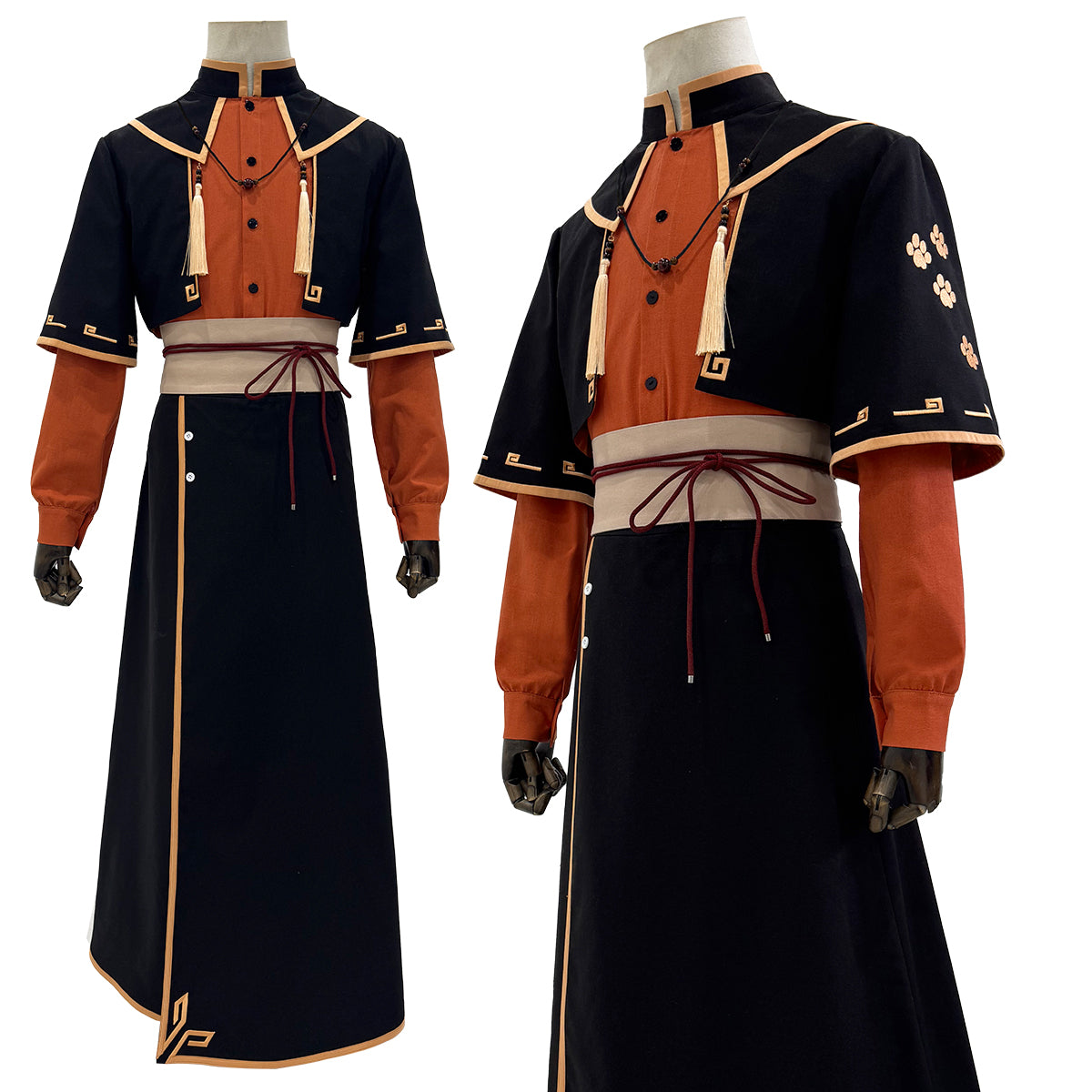 Pre-sale HOLOUN Xiao Hei Anime Sakini Cosplay Costume Embroidery Top Skirt Coat Belt Animation Convention Halloween Christmas Gift