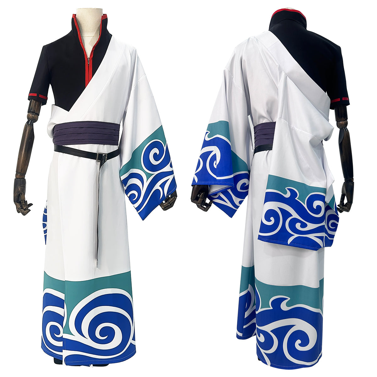 HOLOUN Gintama Anime Sakata Gintoki Cosplay Costume Wig Kimono Top Pants Cos Convention Halloween Christmas Gift