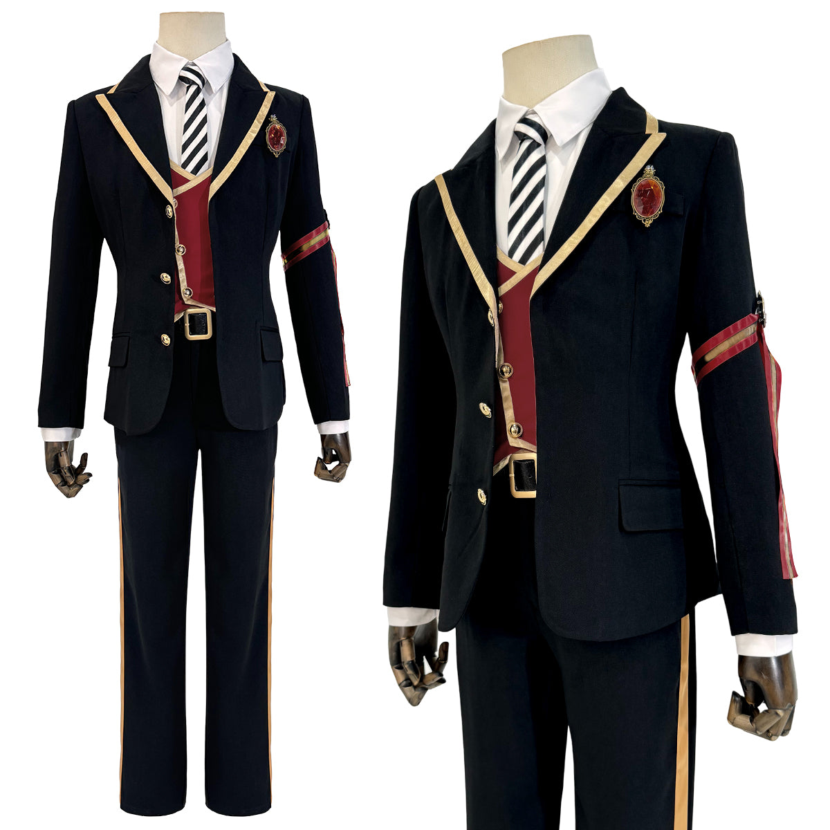 HOLOUN Twisted Wonderland Game ‌Scarabia Cosplay Costume School Uniform Suit Vest Shirt Tie