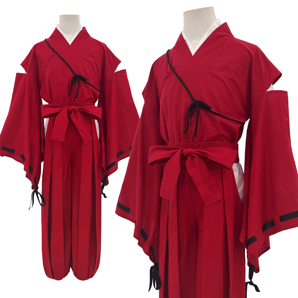 Pre-sale HOLOUN Anime Inuyasha Cosplay Costume Red Kimono Pants Top Halloween Christmas Animation Convention