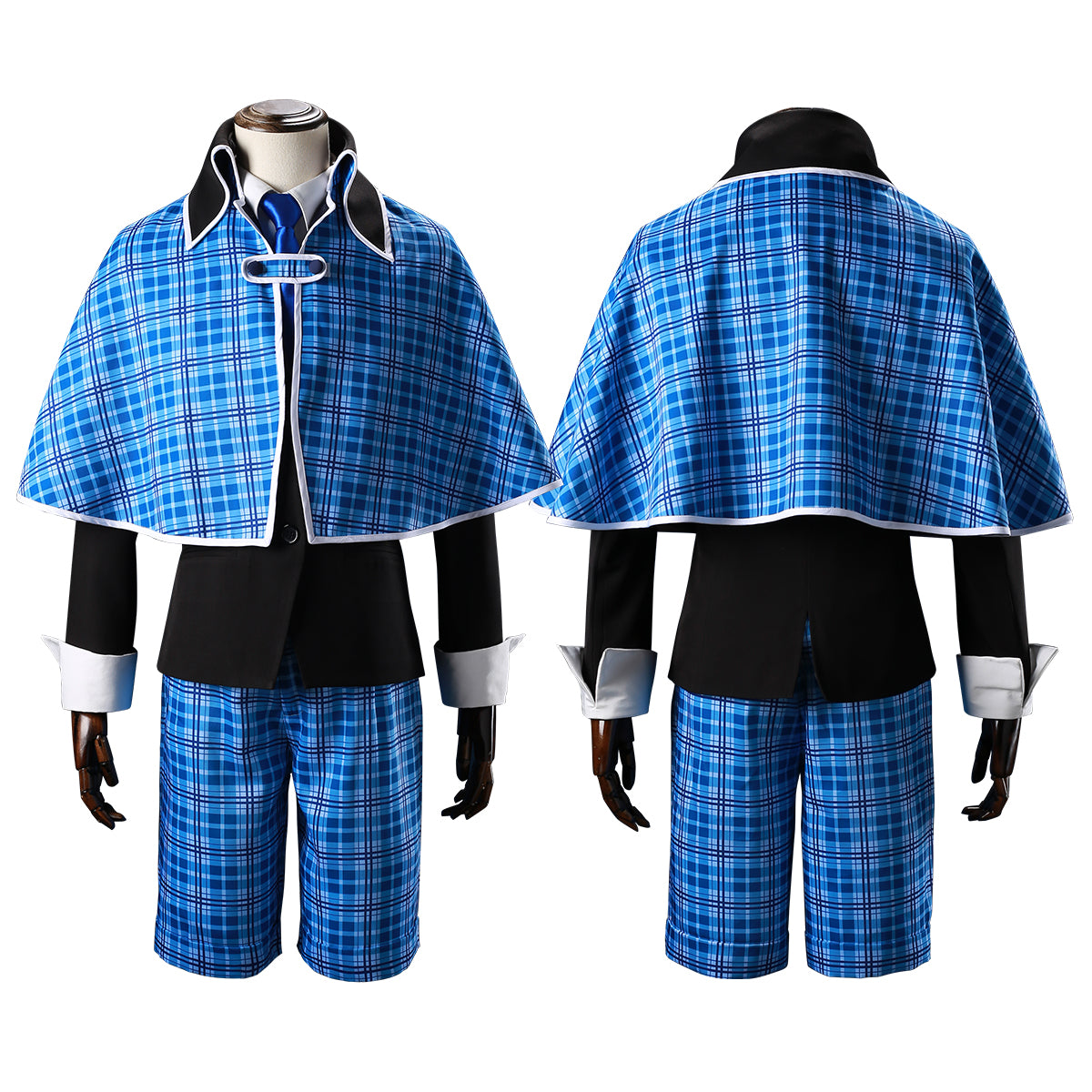 HOLOUN Shugo Chara Anime Hotori Tadase Fujisaki Nagihiko Cosplay Costume Shawl Suit Shirt Shorts Tie Blue School Uniform Gift