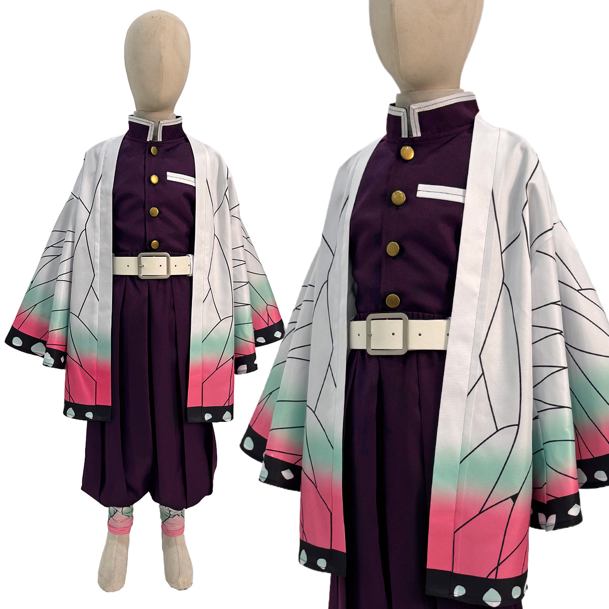 Pre-sale HOLOUN Anime Tomioka Giyuu Kochou Shinobu Agatsuma Zenitsu Kamado Tanjirou Cosplay Costume  Kid Child Haori Top Pants Halloween Christmas