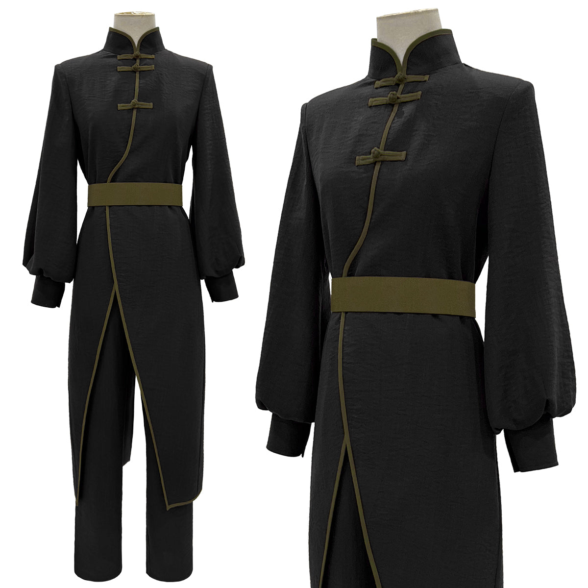 Pre-sale HOLOUN Xiao Hei Anime Luye Cosplay Costume Black KungFu Top Pants Belt Animation Convention Halloween Christmas Gift