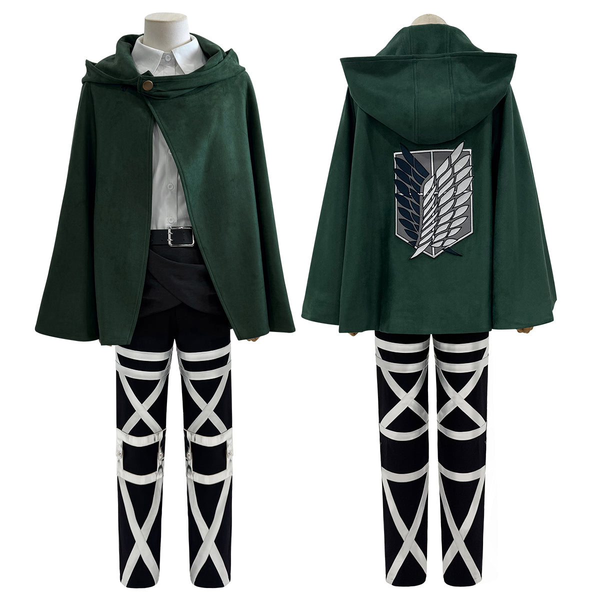 Pre-sale HOLOUN Anime Hanji Zoe Cosplay Costume Green Embroidery Cloak Shirt Pants Belts Animation Convention Halloween Christmas Gift