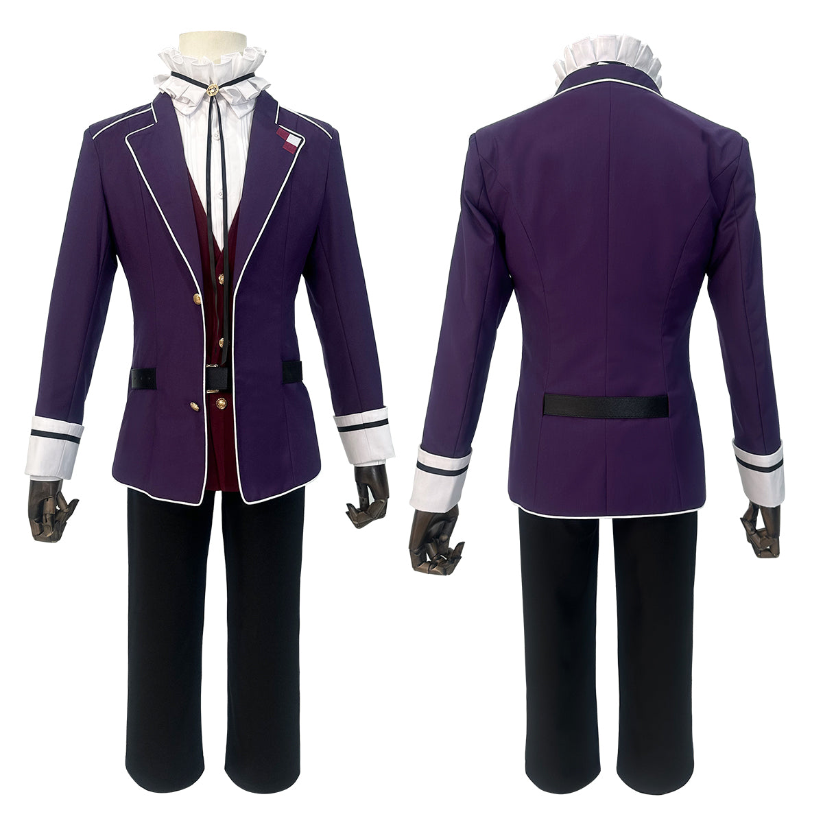 HOLOUN Diabolik Lovers Anime Sakamaki Kanato Cosplay Costume School Uniform Embroided Suit Pants Shirt Vest Halloween Cos