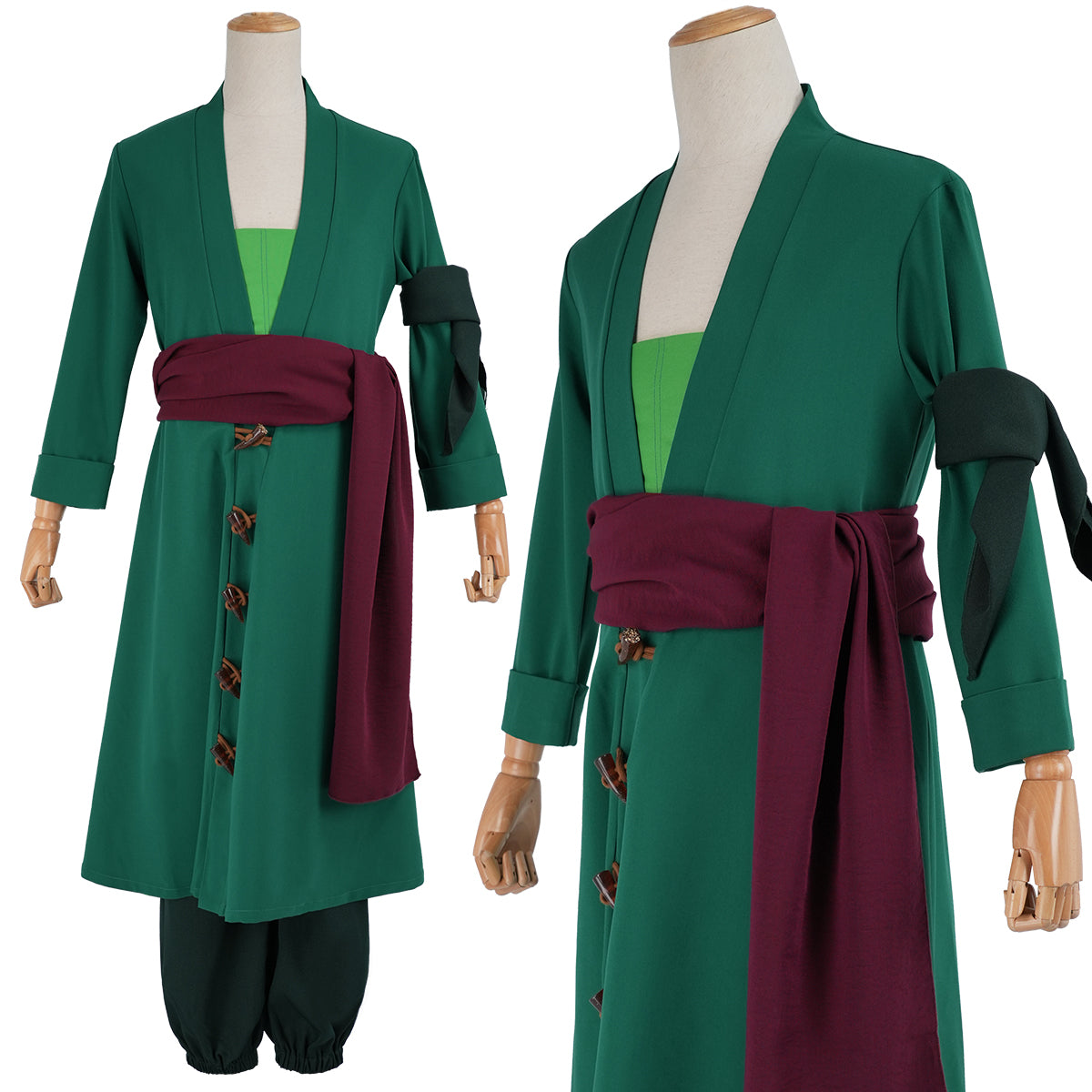 HOLOUN ONE Anime Roronoa Zoro Cosplay Costume Pants Haori Head Scarf Animation Convention 2025 Halloween Christmas Gift
