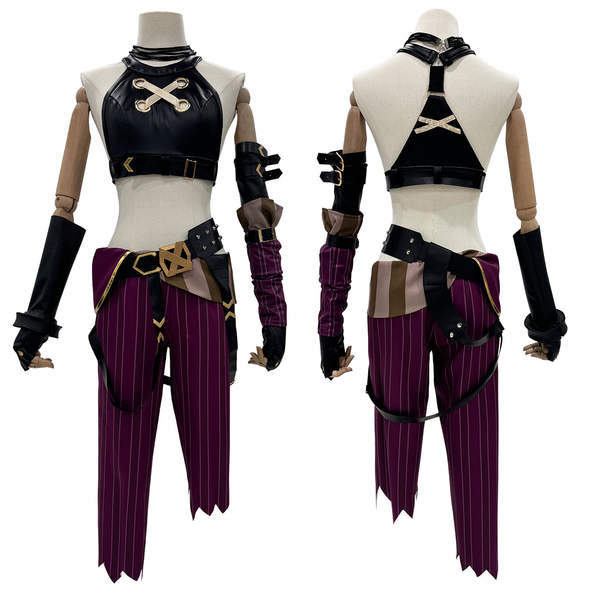 HOLOUN LOL Arcane Game Jinx Cosplay Costume Wig Loli Outfit Halloween Christmas Gift Cos Convention