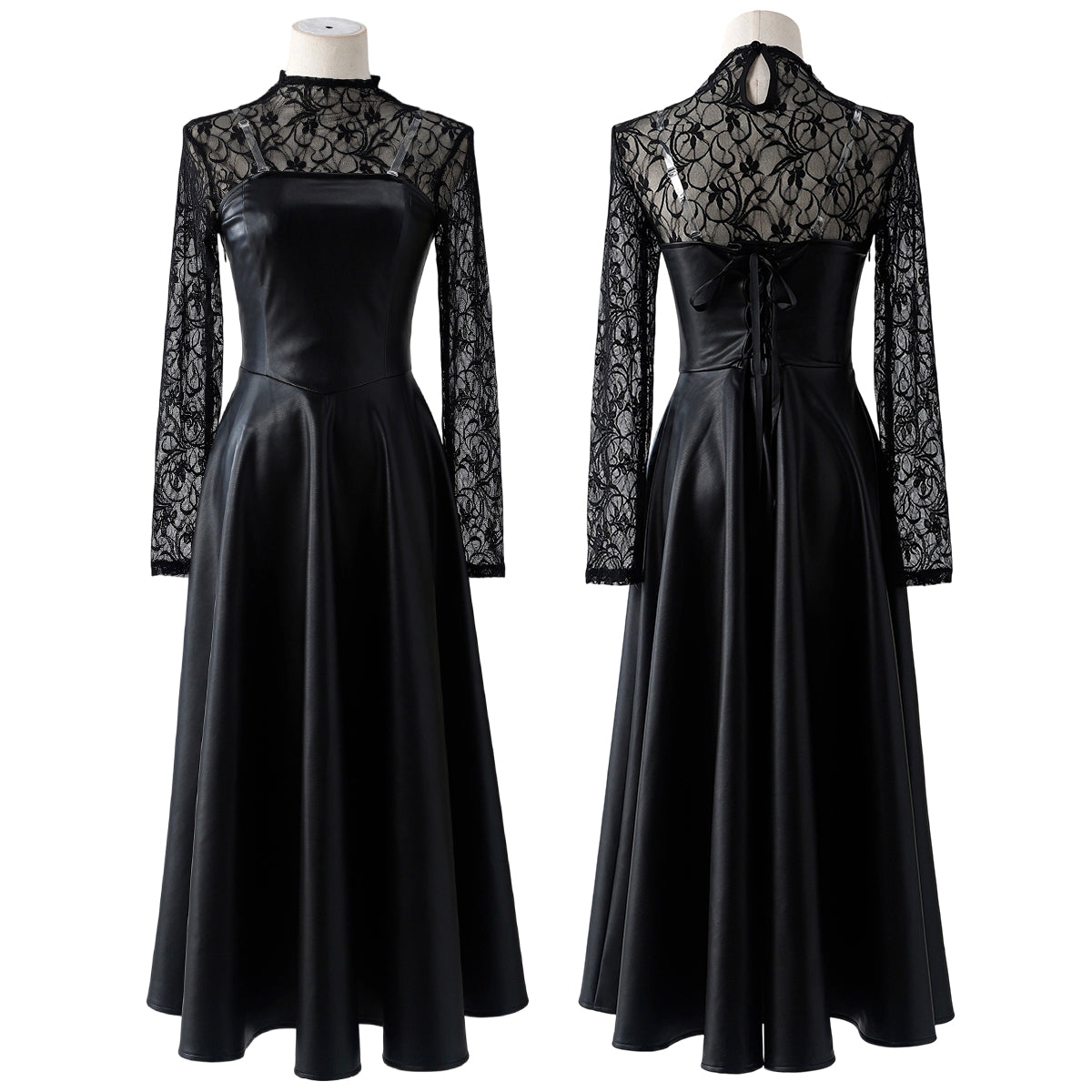 HOLOUN Sakamoto Days Anime Osaragi ORDER Cosplay Costume Lace Shirt Faux Leather Black Dress Veil Convention Halloween Daily