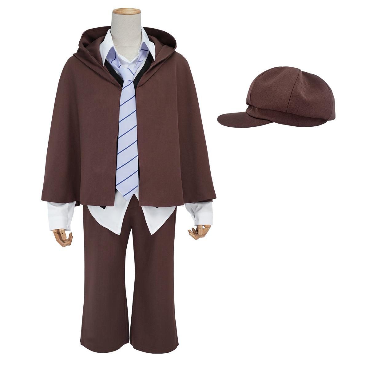 HOLOUN Bungo Anime Edogawa Rampo Cosplay Costume Cape Elastic Pants Shirt Vest Tie Hat Daily Wear Cos Convention Halloween Gift