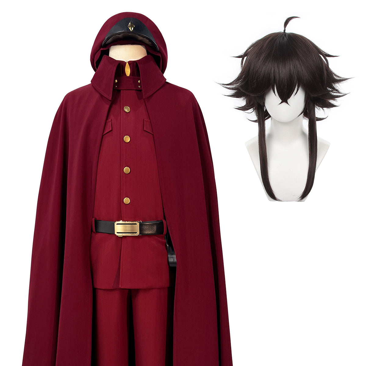 HOLOUN Bungo Anime Suehiro Tetchou Okura Teruko Jouno Saigiku Cosplay Costume Wig Oversize Lining Cloak Jacket Pants Halloween