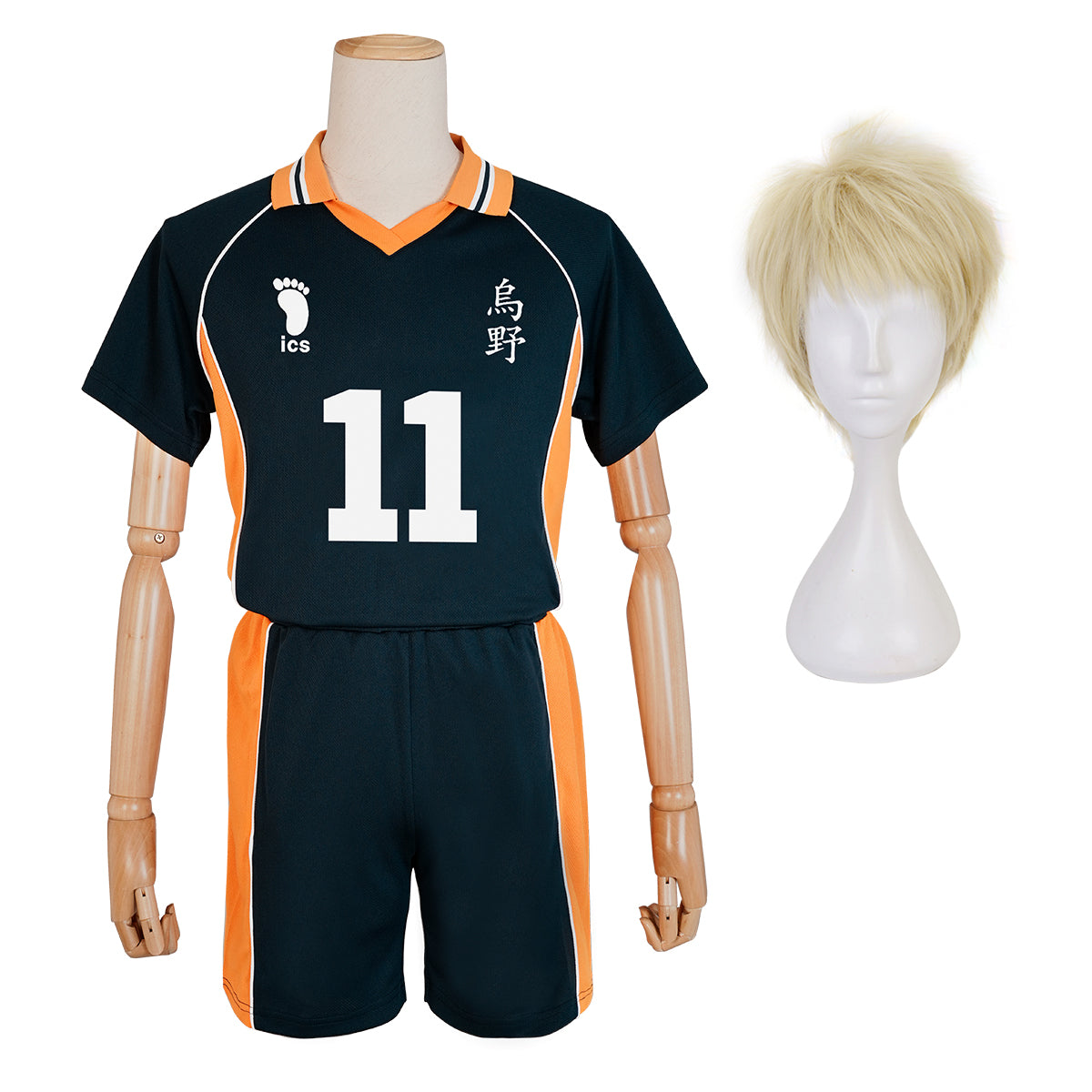 HOLOUN Anime Haikyuu Tsukishima Kei NO.11 Cosplay Costume KARASUNO High School Uniform Jerseys Volleyball Club