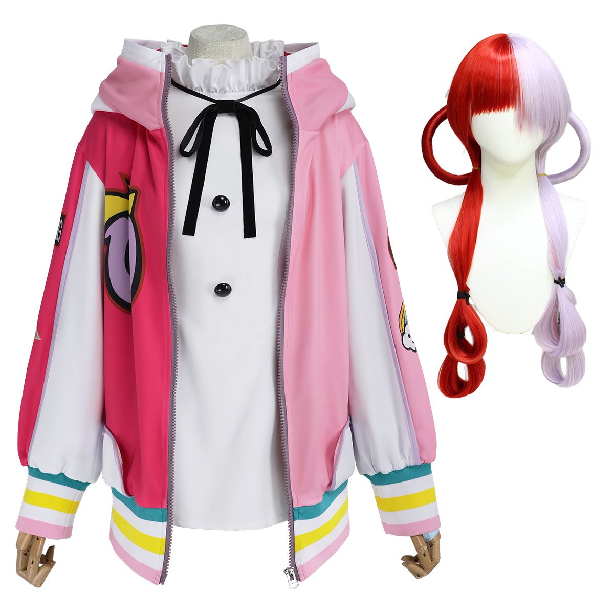 HOLOUN Film Red Uta Anime Uta Cosplay Costume  Embroidery Coat Hoodie Skirt Wig Headwear Fake Earphone Cos Convention Latest