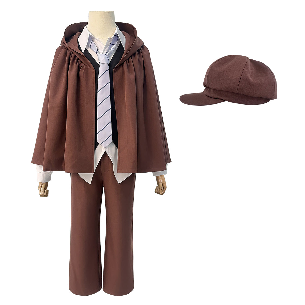 HOLOUN Bungo Anime Edogawa Rampo Cosplay Costume Cape Elastic Pants Shirt Vest Tie Hat Daily Wear Cos Convention Halloween Gift