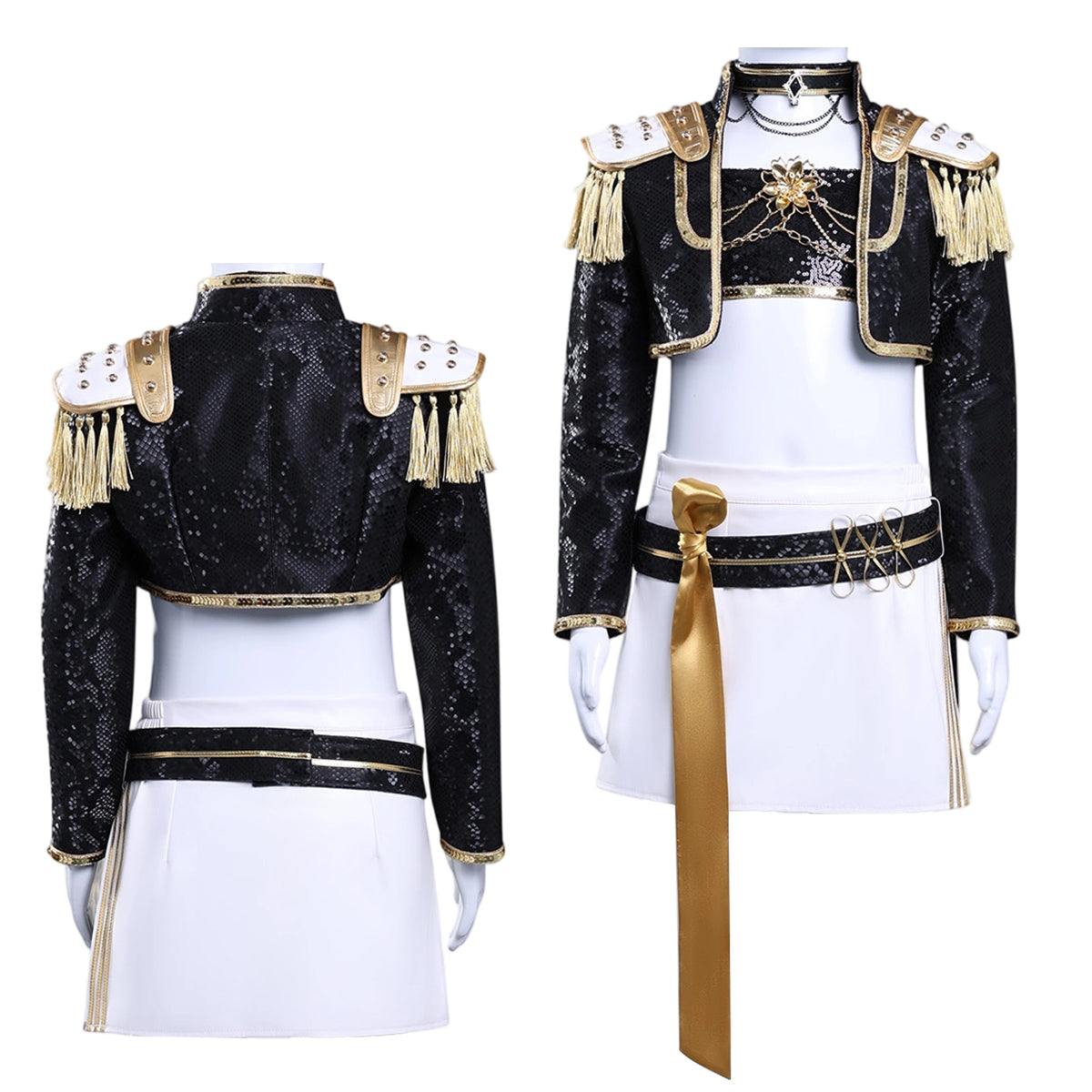 HOLOUN Anime Zoey Rumi Mira Kid Child Version Black Stage Cosplay Costume Jacket Shorts Skirt Halloween Christmas Convention