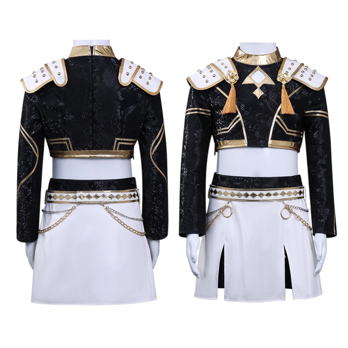 HOLOUN Anime Zoey Rumi Mira Kid Child Version Black Stage Cosplay Costume Jacket Shorts Skirt Halloween Christmas Convention