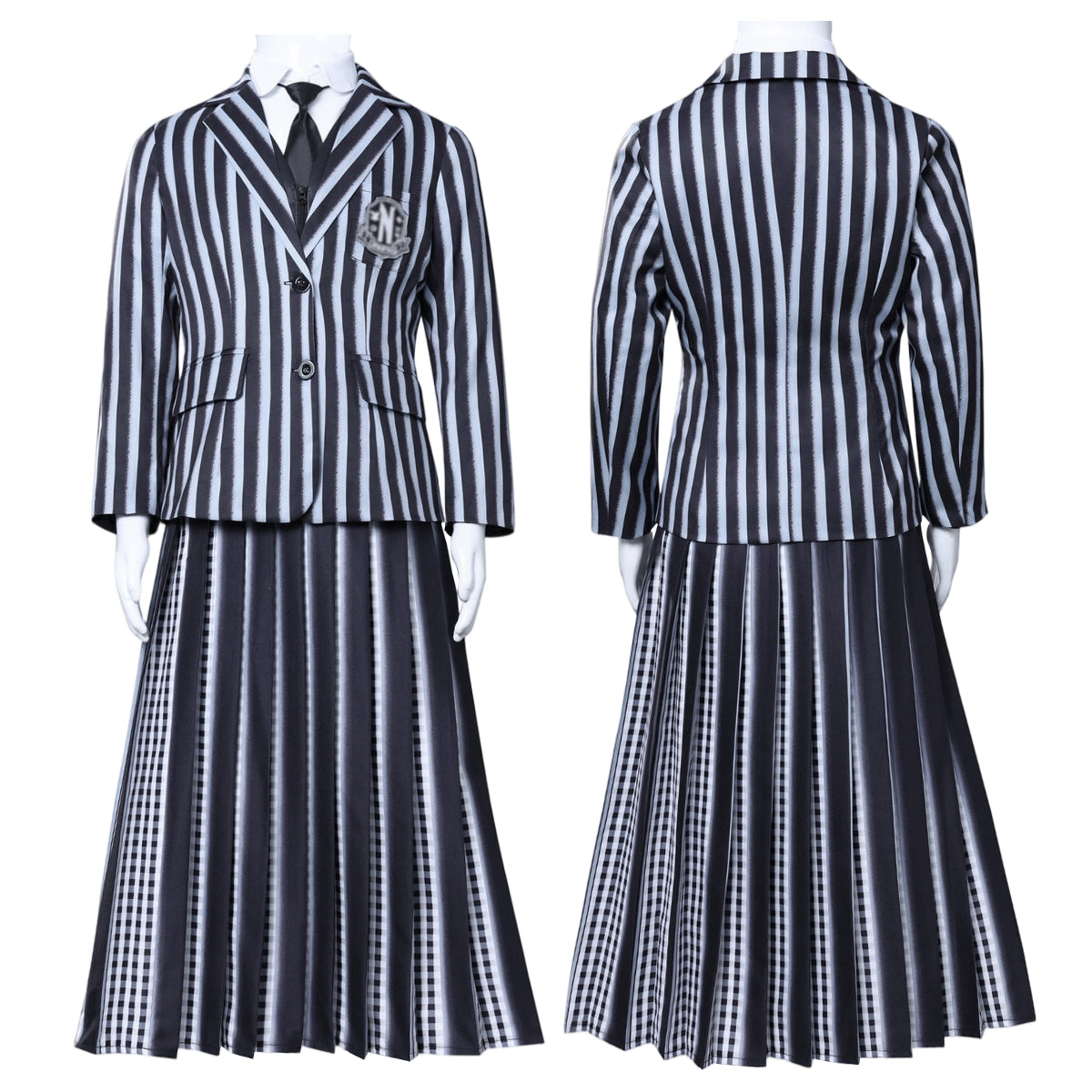 HOLOUN Enid Sinclai Bianca Barclay Child Cosplay Costume Striped School Uniform Skirt Sweater Suit Halloween Christmas 110-150