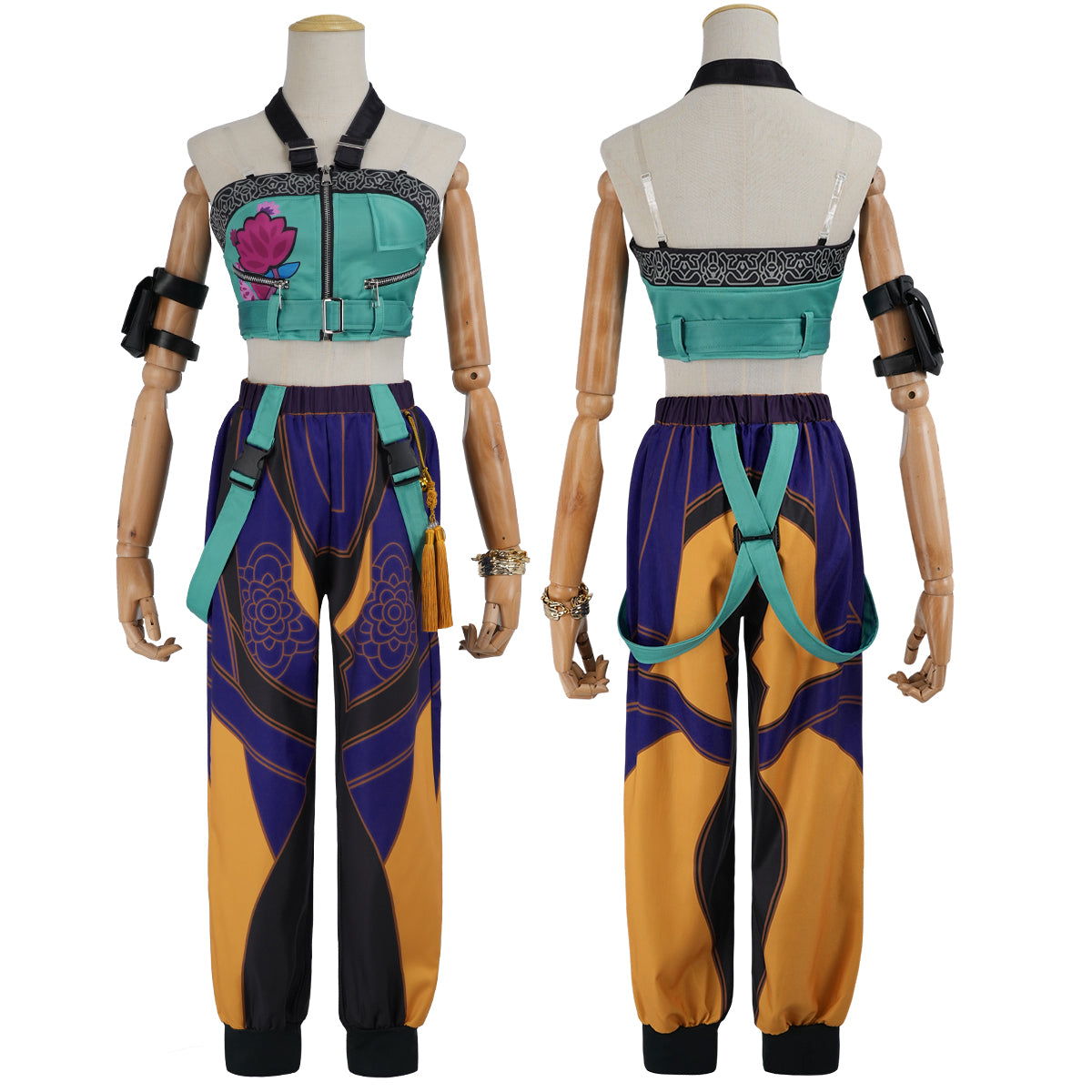 HOLOUN KPop Demon Hunters Anime Zoey Cosplay Costume Pants Top Animation Convention  Halloween Christmas
