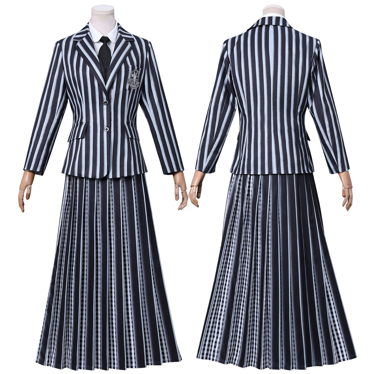 HOLOUN Enid Sinclai Bianca Barclay Cosplay Costume Striped School Uniform Skirt Sweater Embroidery Suit Halloween Christmas