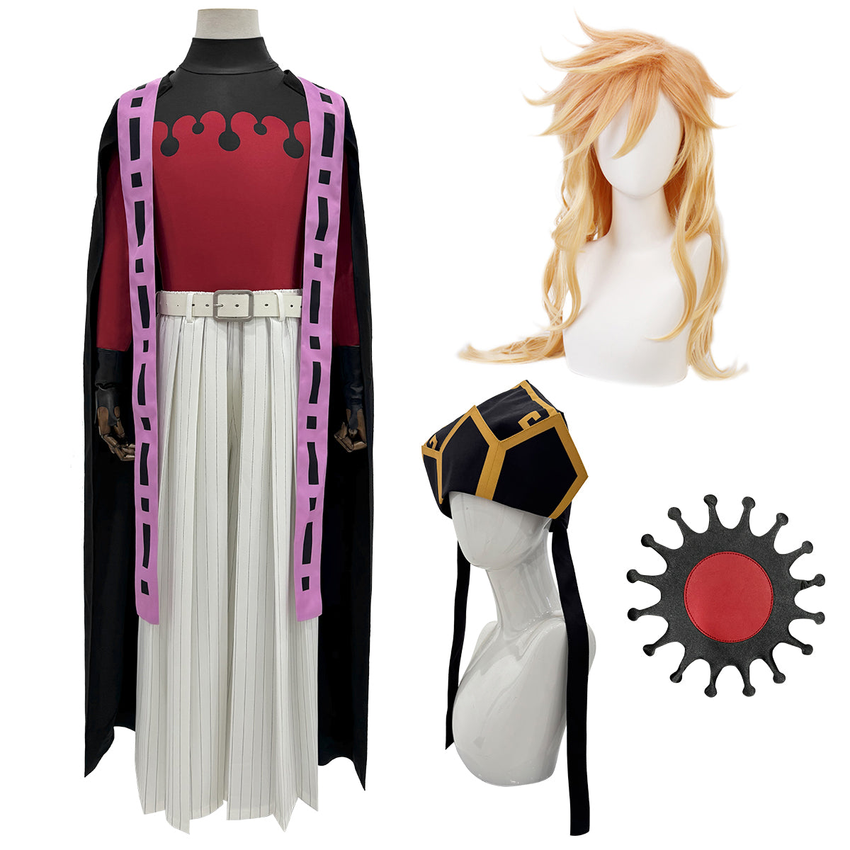 Pre-sale HOLOUN Anime Douma Cosplay Costume Wig Hat Cloak Top Pants Belt Gloves Halloween Christmas Animation Convention Unisex