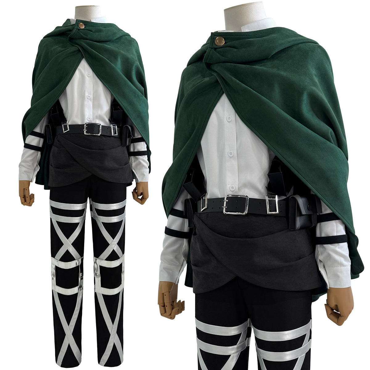 Pre-sale HOLOUN Anime Hanji Zoe Cosplay Costume Green Embroidery Cloak Shirt Pants Belts Animation Convention Halloween Christmas Gift