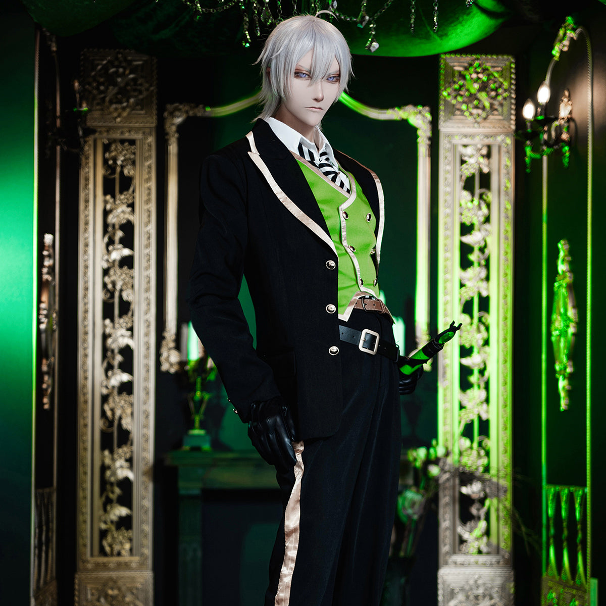 HOLOUN Twisted Wonderland Game ‌‌‌‌‌Diasomnia Cosplay Costume School Uniform Suit Vest Shirt Tie