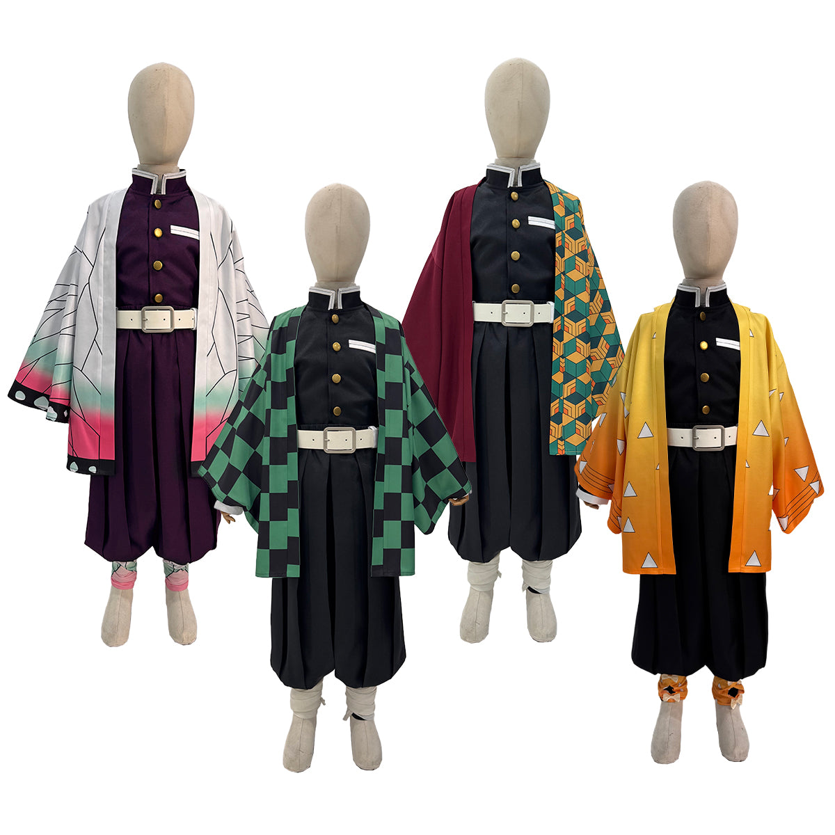 Pre-sale HOLOUN Anime Tomioka Giyuu Kochou Shinobu Agatsuma Zenitsu Kamado Tanjirou Cosplay Costume  Kid Child Haori Top Pants Halloween Christmas