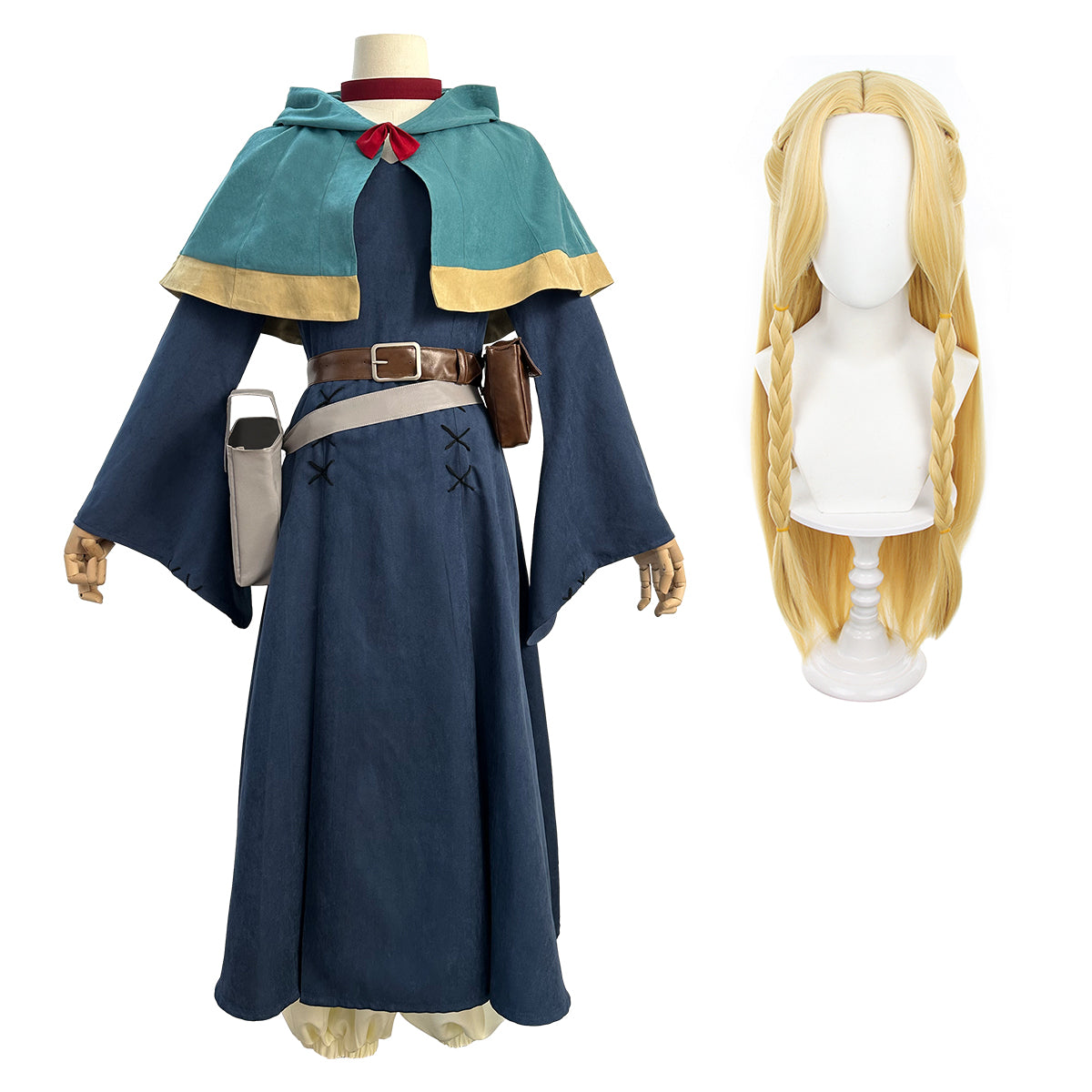 HOLOUN Delicious in Anime Marcille Cosplay Costume Wig Shawl Cloak Dre HOLOUNcosplay HOLOUN Delicious in Anime Marcille Cosplay Costume Wig Shawl Cloak Dre HOLOUNcosplay