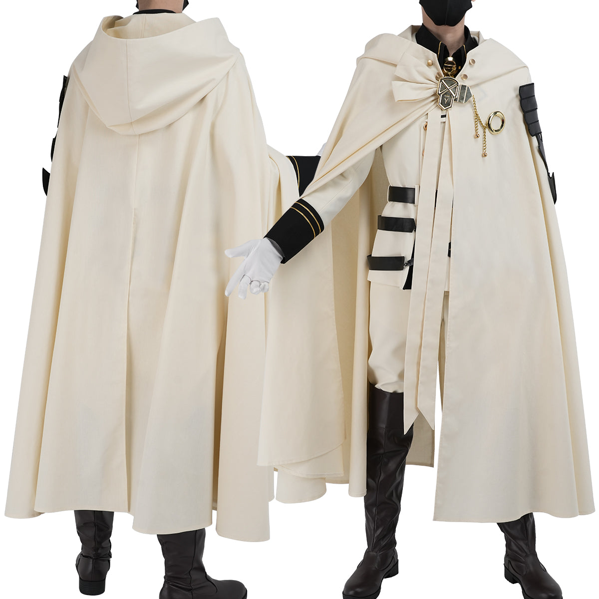 Pre-sale HOLOUN Seraph Of The End Anime Mikaela Hyakuya Cosplay Costume Cloak Jacket Pants Shirt Halloween Christmas Convention