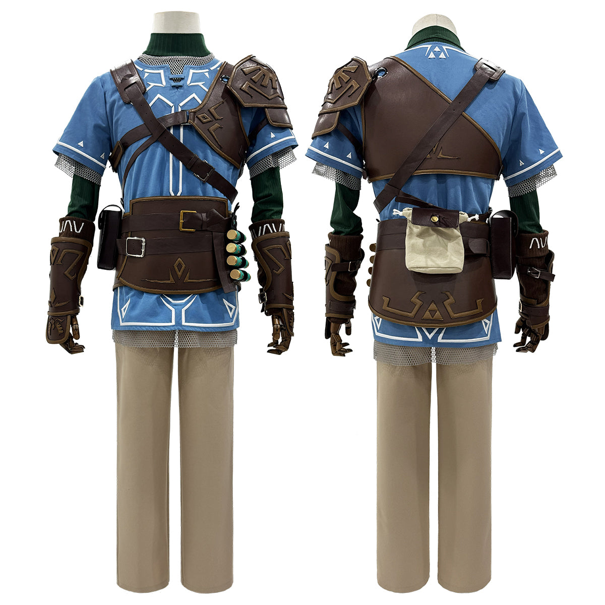 Pre-sale HOLOUN Game Link Cosplay Costume Wig Faux Leather Accessories Top Pants Halloween Christmas Convention Gift