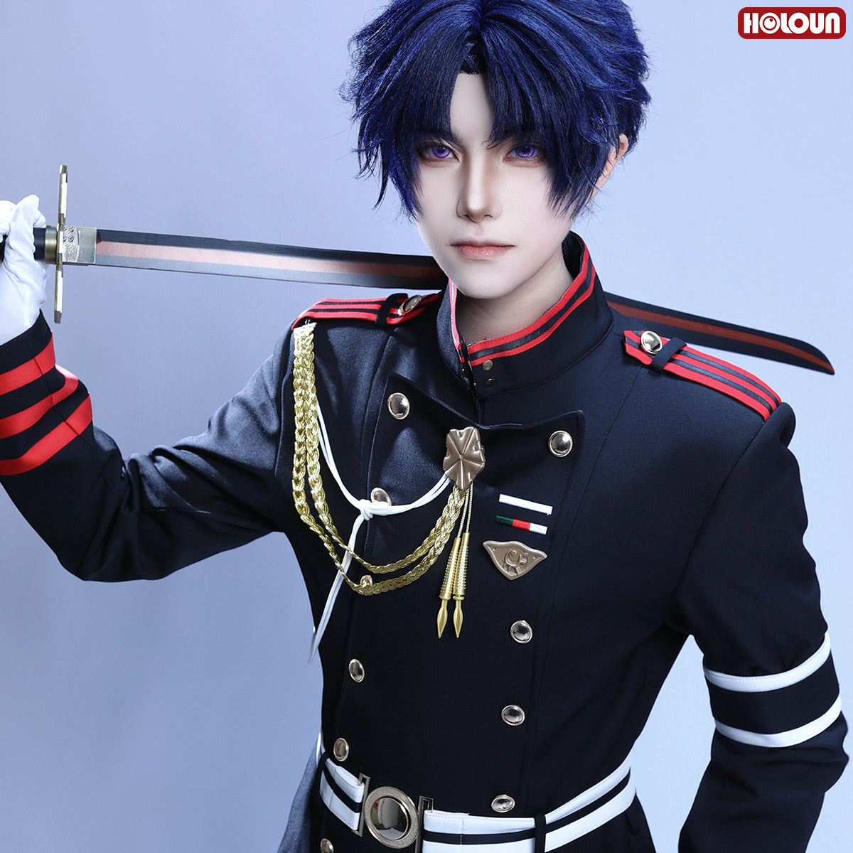 Pre-sale HOLOUN Seraph Of The End Anime Guren Ichinose Cosplay Costume Coat Pants Belt Uniform Halloween Christmas Convention