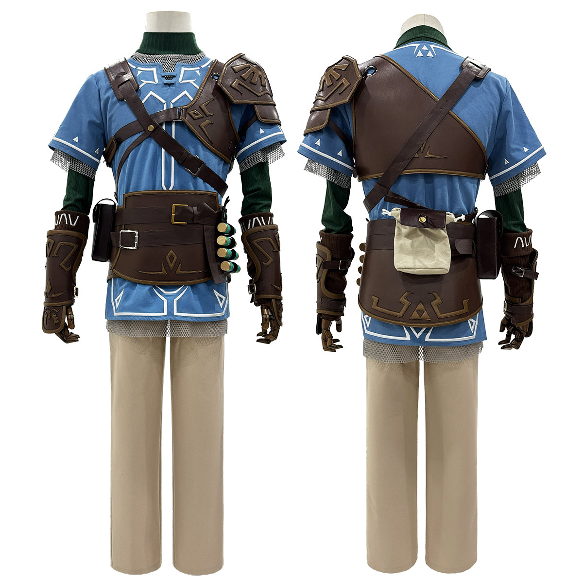 Pre-sale HOLOUN Game Link Cosplay Costume Wig Faux Leather Accessories Top Pants Halloween Christmas Convention Gift