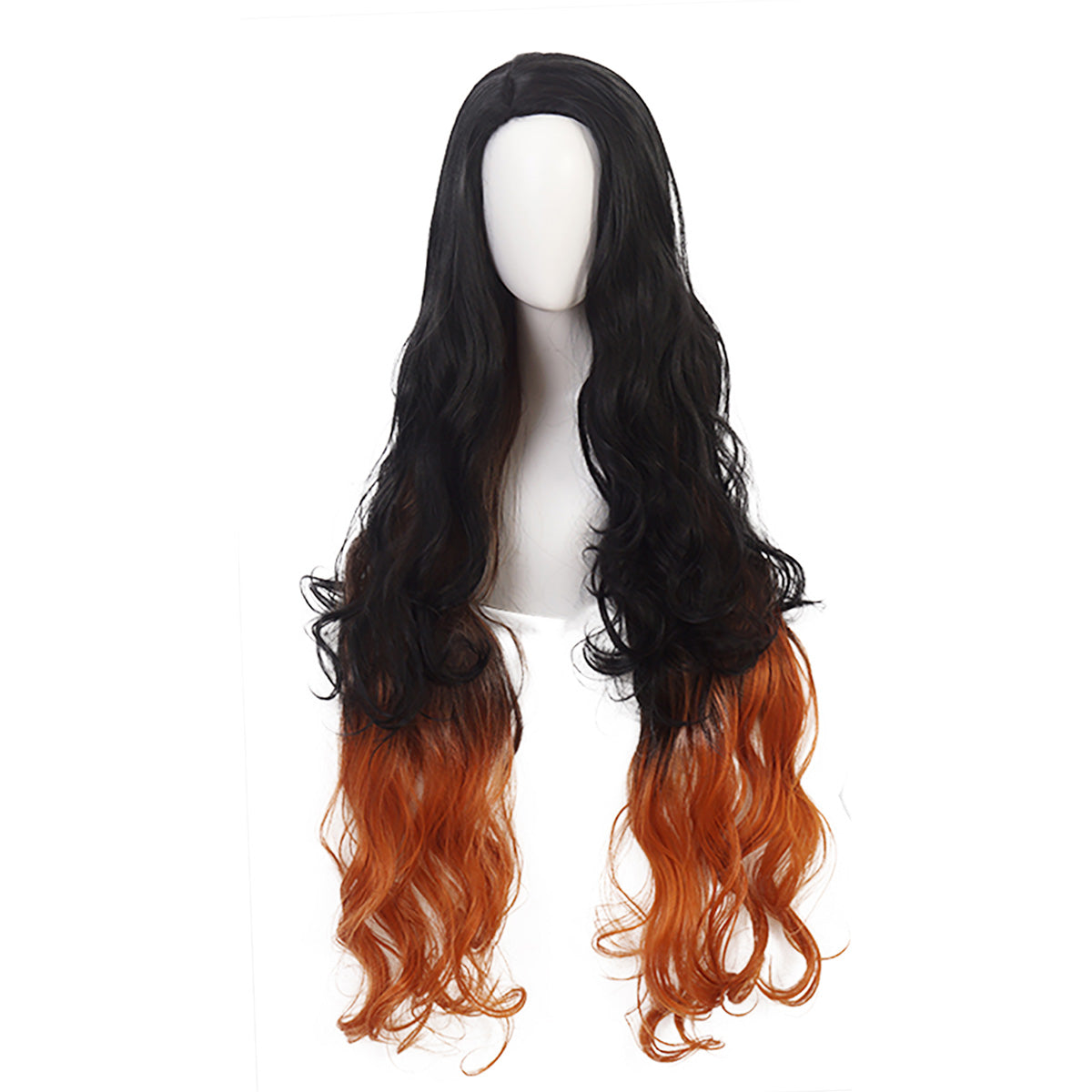 HOLOUN Anime Kamado Nezuko Cosplay Wig Rose Net Synthetic Fiber Adjustable Size Heat Resistant Cap Comb Halloween Cos Convention