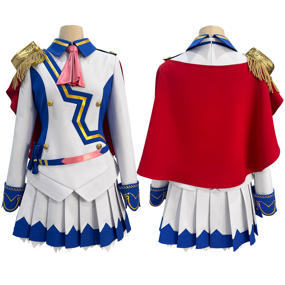 Pre-sale HOLOUN Derby Game Tokai Teio Cosplay Costume Halloween Convention Christmas Red Shawl JK Skirt Gloves Gift