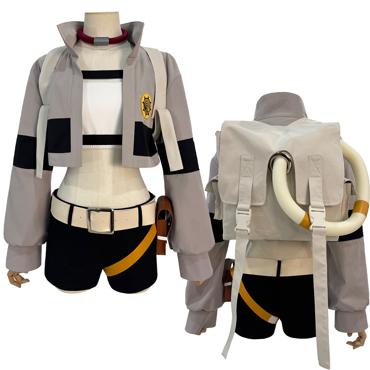 HOLOUN Gachiakuta Anime Riyo Cosplay Costume Convention Halloween Christmas Embroidery Top Vest Short Backpack Waist Bag
