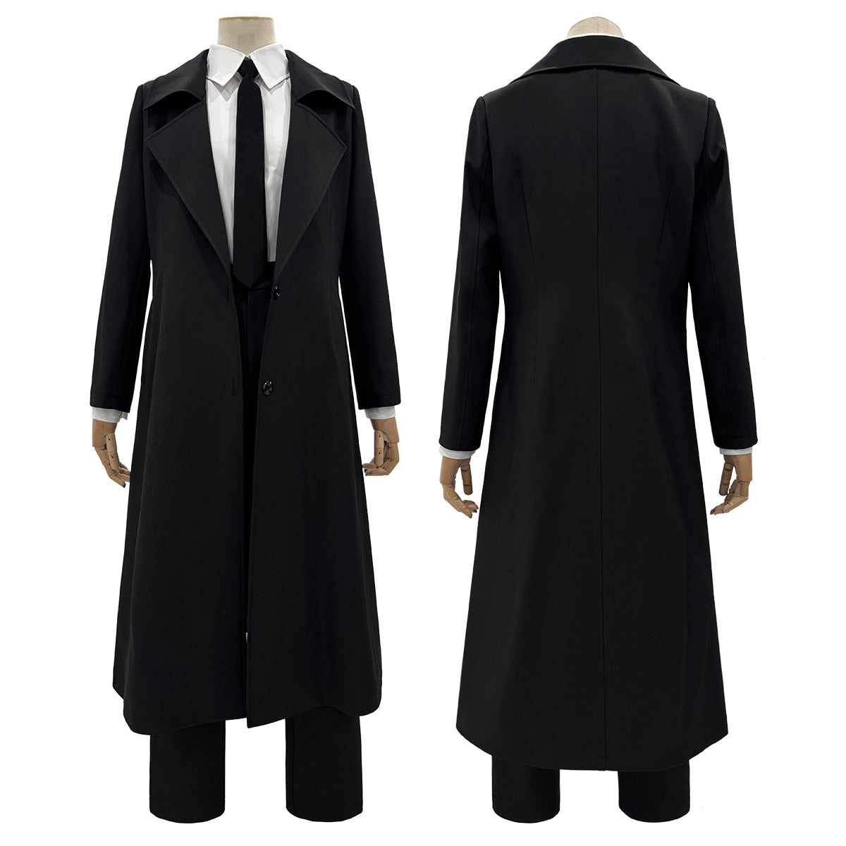 Pre-sale HOLOUN Chainsaw Anime Makima Cosplay Costume Wig White Shirt Black Coat Pant Tie Halloween Christmas Convention Daily Wear