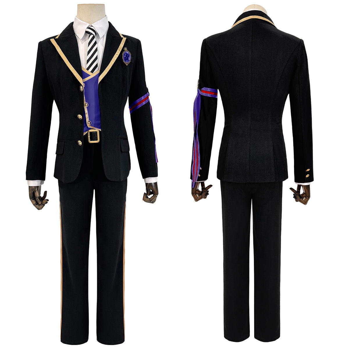 HOLOUN Twisted Wonderland Game ‌‌Pomefiore Cosplay Costume School Uniform Suit Vest Shirt Tie