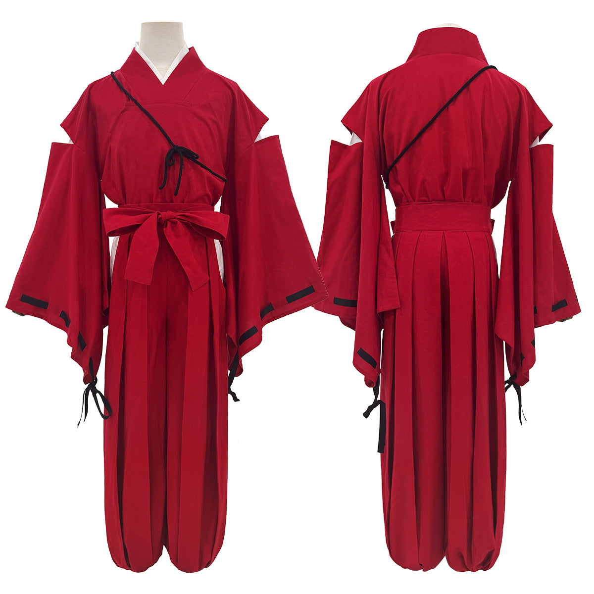 Pre-sale HOLOUN Anime Inuyasha Cosplay Costume Red Kimono Pants Top Halloween Christmas Animation Convention