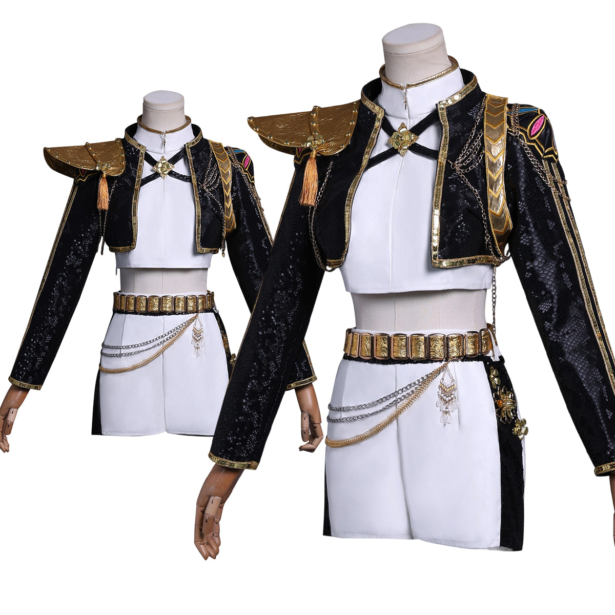 HOLOUN Anime Rumi Cosplay Costume Jacket Skirt Black Stage Performance Uniform Halloween Christmas