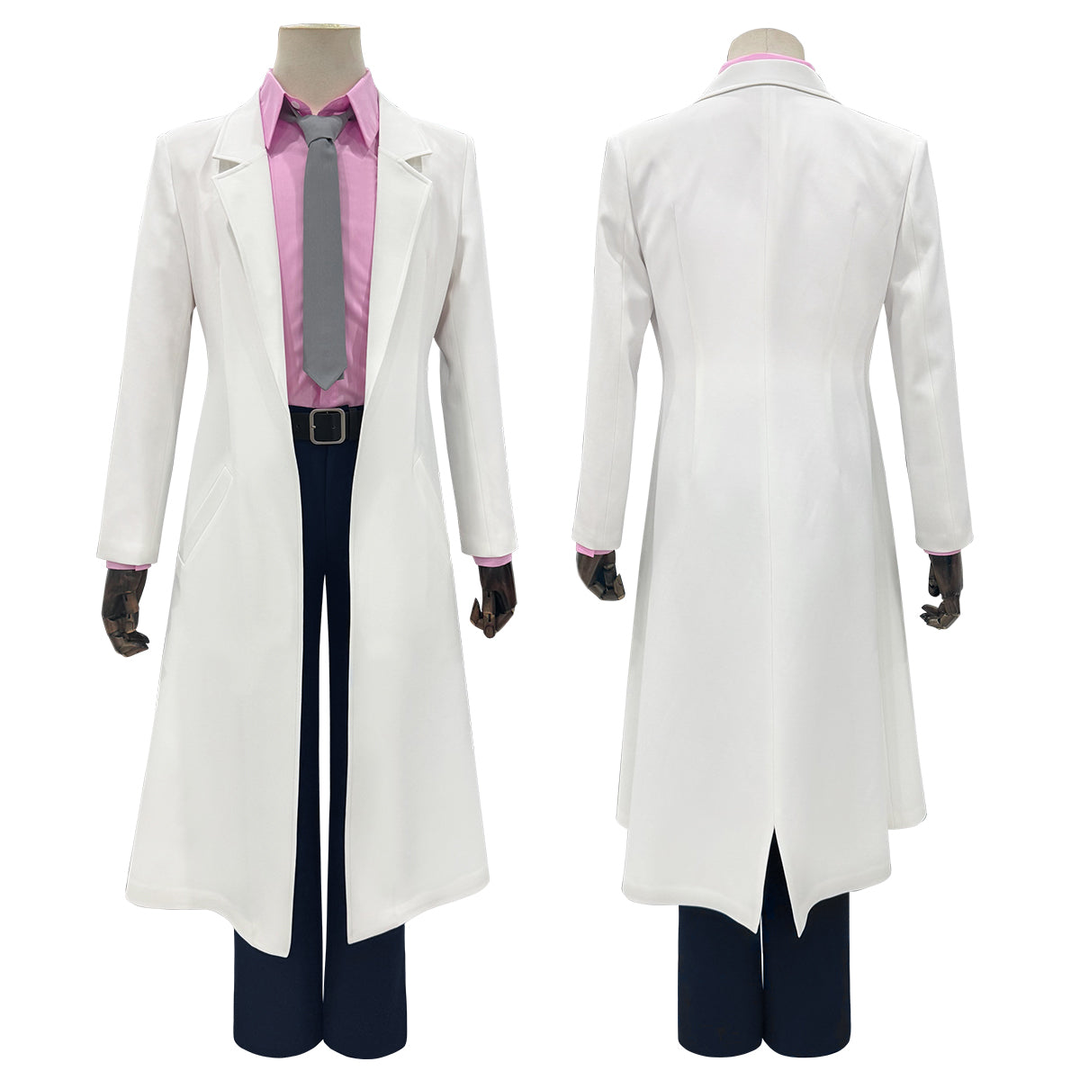 Pre-sale HOLOUN Gintama Anime Sakata Ginpa Cosplay Costume White Coat Pink Shirt Pants Tie Belt Halloween Christmas Animation Convention