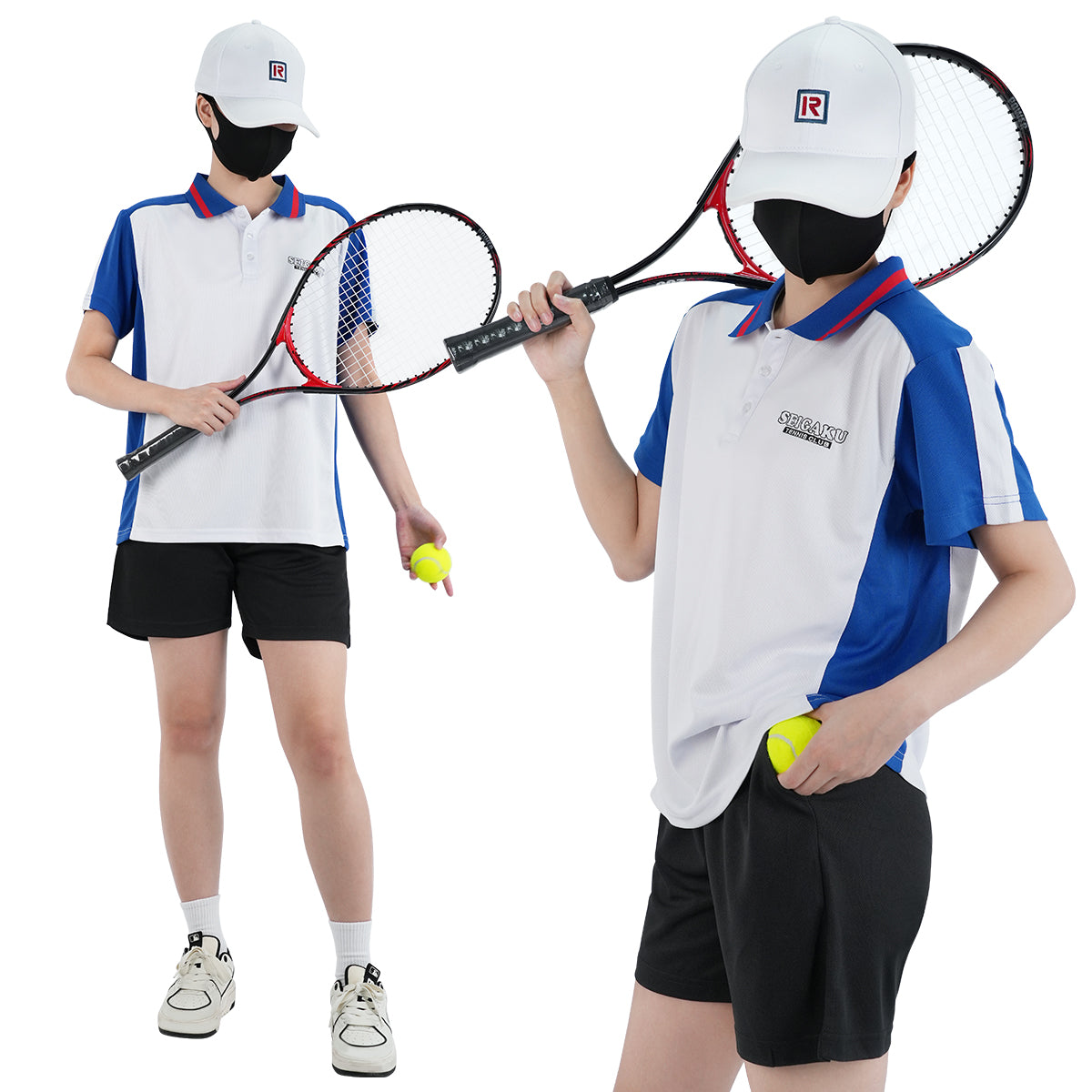 HOLOUN The Prince of Tennis Anime Ryoma Echizen Tezuka Cosplay Costume Embroidery Jerseys Seigaku Tennis Club Tracksuit Hat