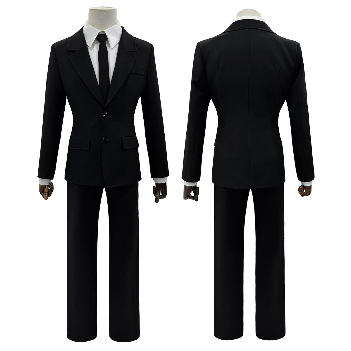 Pre-sale HOLOUN Chainsaw Anime Denji Hayakawa Aki Cosplay Costume Wig Halloween Christmas Convention Black Suit Shirt Pant Tie Daily