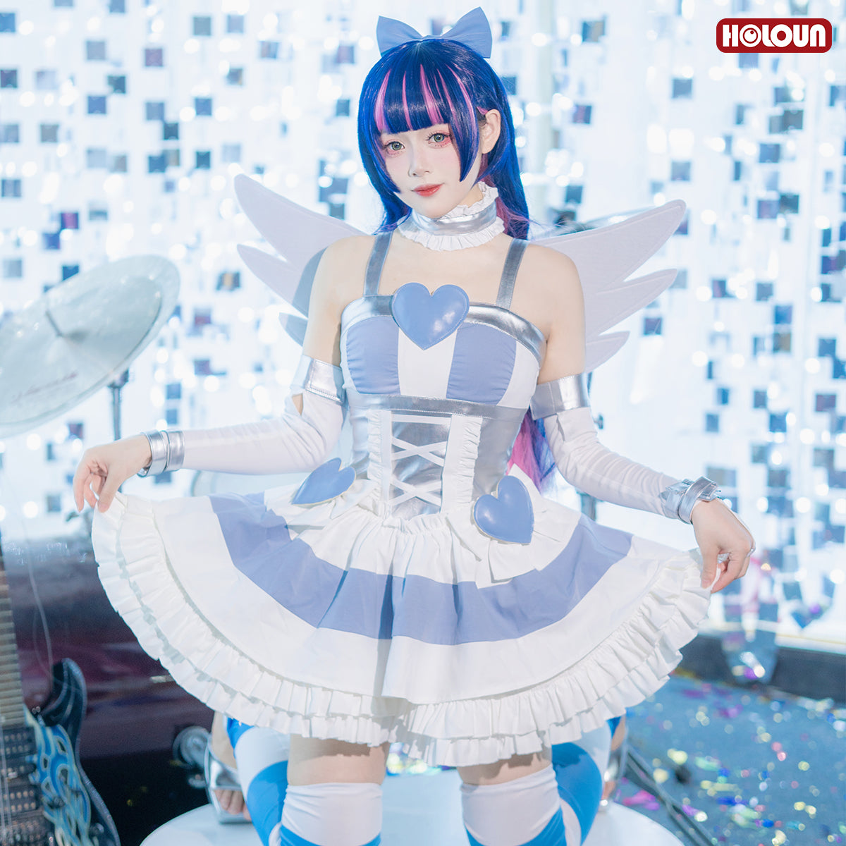 HOLOUN Panty & Stocking with Garterbelt Anime Stocking Anarchy Cosplay Costume Dress Cos Convention