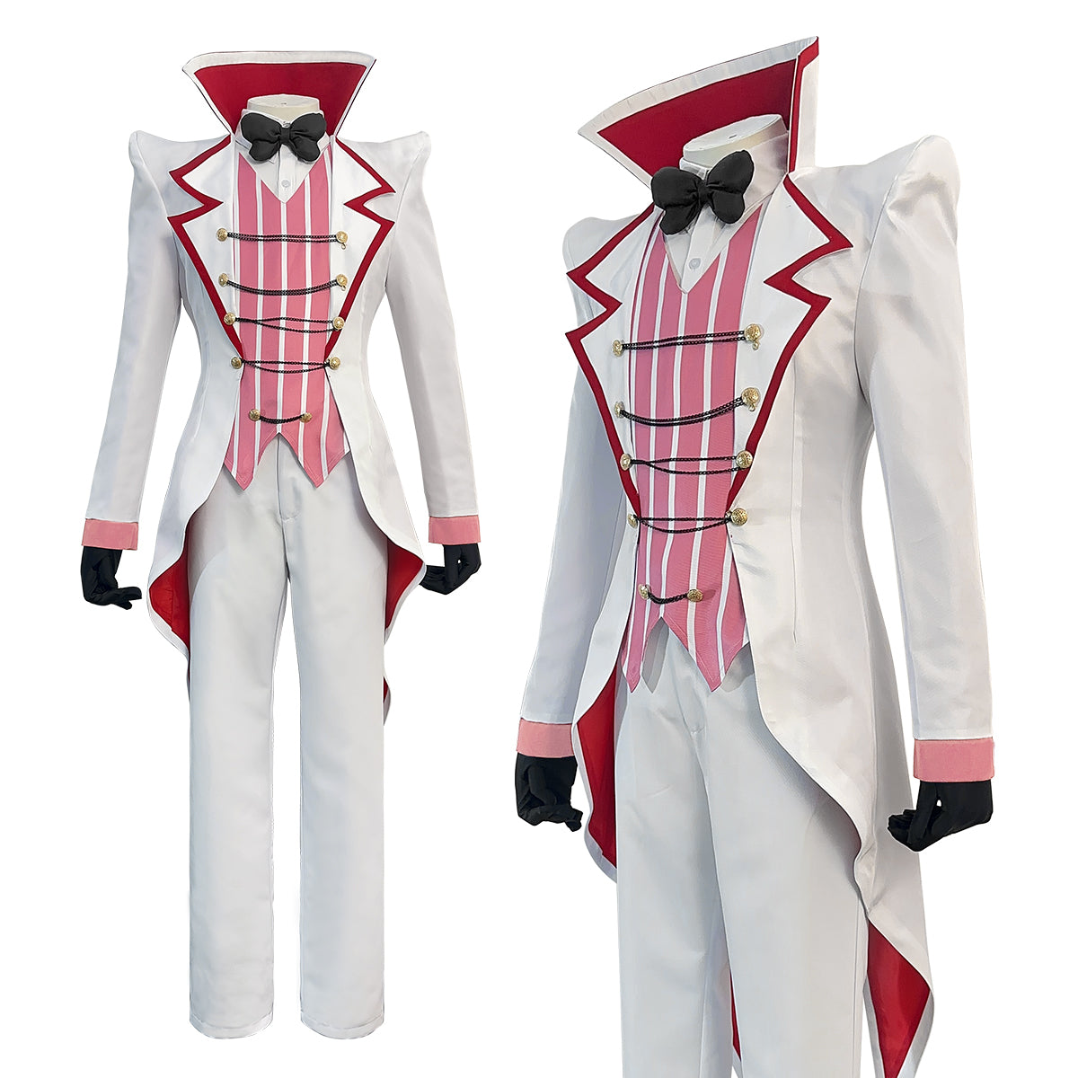HOLOUN Haz Hotel Anime Lucifer Morningstar Cosplay Costume Stand-up Collar Tailcoat Pants Vest Cos Convention Halloween Gift