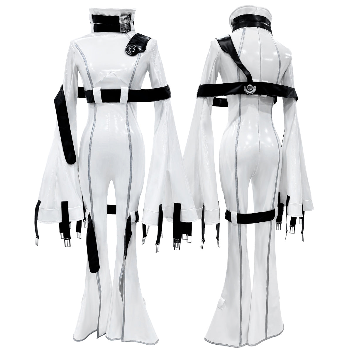 HOLOUN CODE GEASS Lelouch of the Rebellion Anime CC Cosplay Costume White Uniform Jumpsuit Strait-Jacket C.C. Halloween Gift